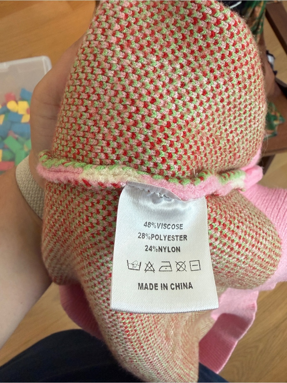 Strawberry Check Pink Button-Up Cardigan - Picture 6 of 6